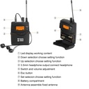XTUGA IEM-1200 in-er Doble Belt-Pack Monitor personal de Oído Inalámbrica