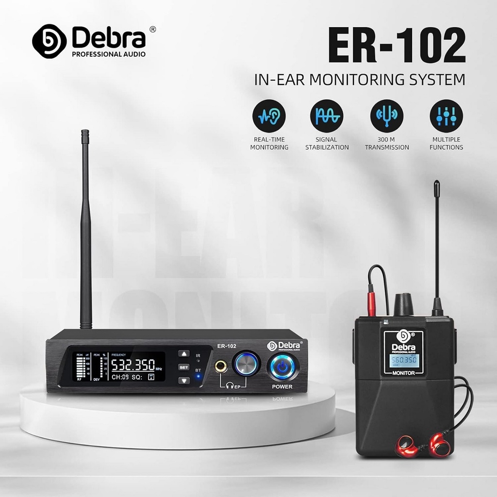 D Debra ER-102 in-er Belt-Pack Monitor personal de Oído Inalámbrica