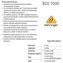 BEHRINGER BDJ1000 AUDIFONOS DE DJ