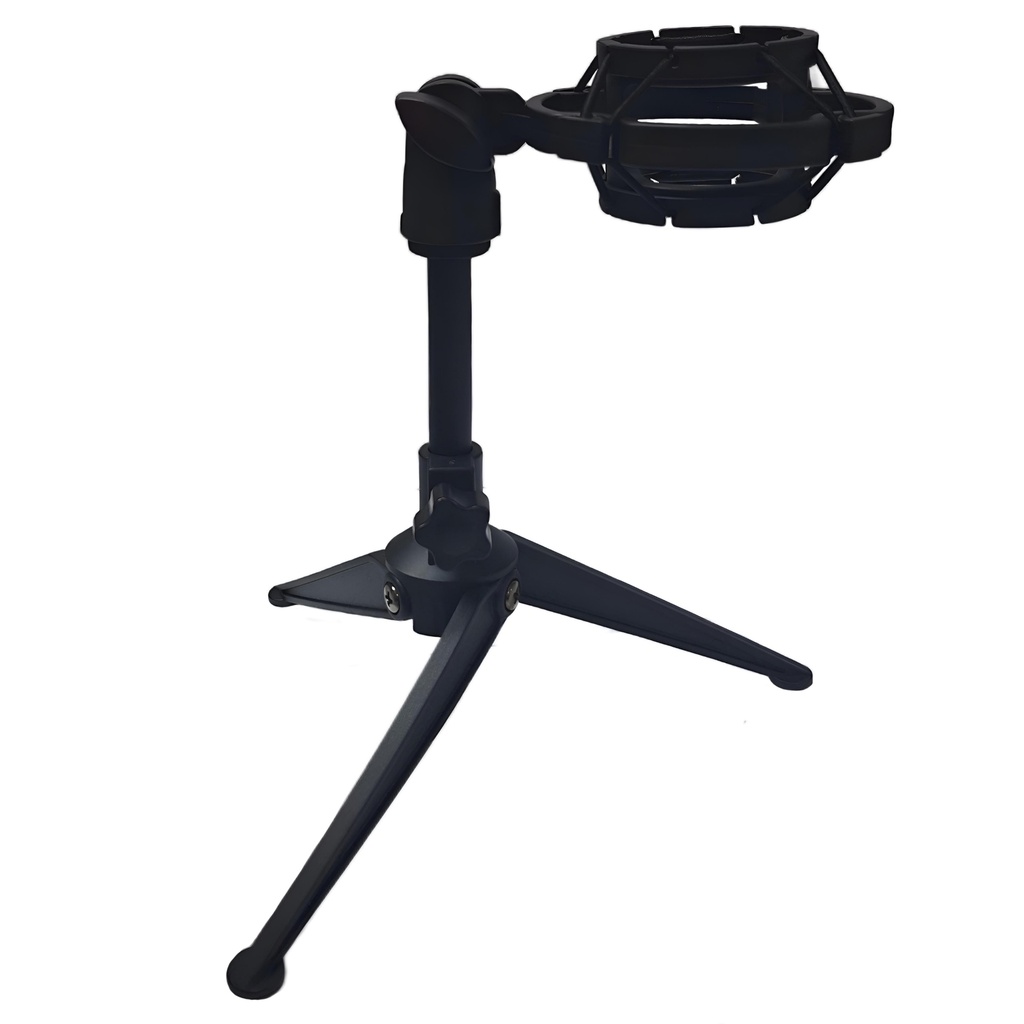 PEDESTAL CHINO DE MICROFONO DE MESA SHOCK MOUNTAltura Ajustable de 21cm a 27cm