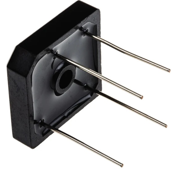 Repuesto Rectificador en puente GBPC3506W, Monofásico, 35A 600V, GBPC-W, 4 pines, QSC QD-400400-BX