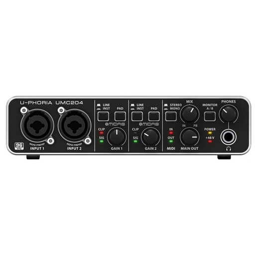 [U-PHORIA UMC204HD] BEHRINGER UMC204HD Interface de Audio 2X4 USB