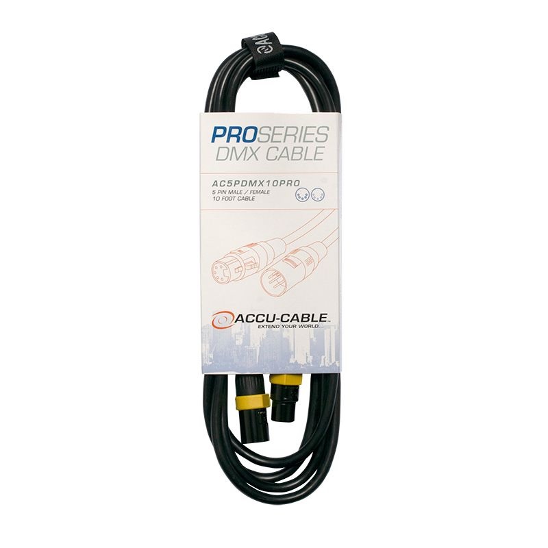 ACCU-CABLE AC5PDMX10PRO DMX DE 5 PIN 3 MTS