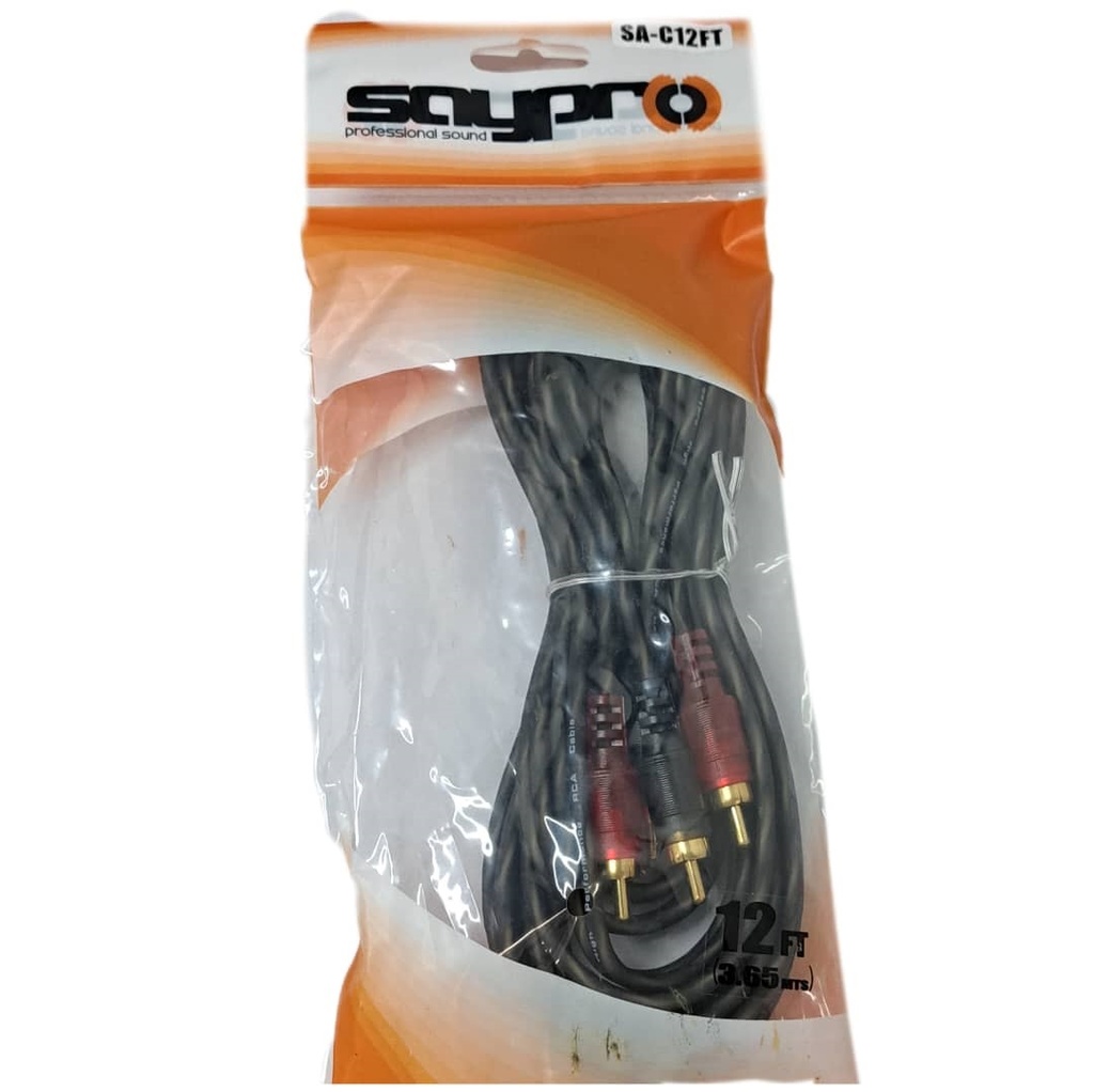 SAYPRO SA-C12FT Cable Audio Dos RCA Plug a Dos RCA Plug 3.60 MT