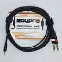 SAYPRO Cable De Audio Plug Estéreo Mini a Doble Plug Mono Grande 3mt