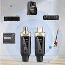 Depusheng T92 Transmisor Receptor de Micrófono Inalámbrico XLR, Señal de Audio o Sistema PA, Con Alimentación Phantom de 48V