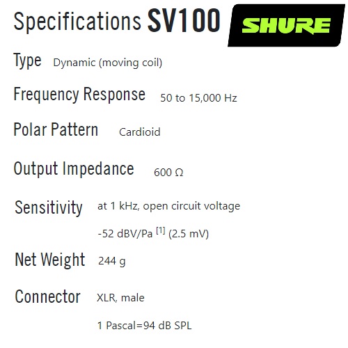 SHURE MICROFONO VOCAL