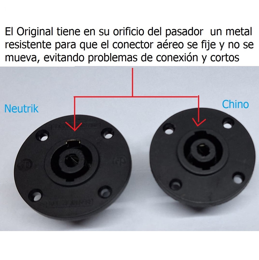 CONECTOR TIPO SPEAKON 4 Polos Chasis Redondo CHINO