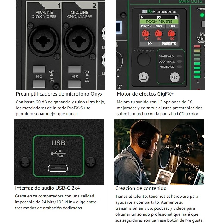 MACKIE PROFX10v3 CONSOLA 10 ENTRADAS