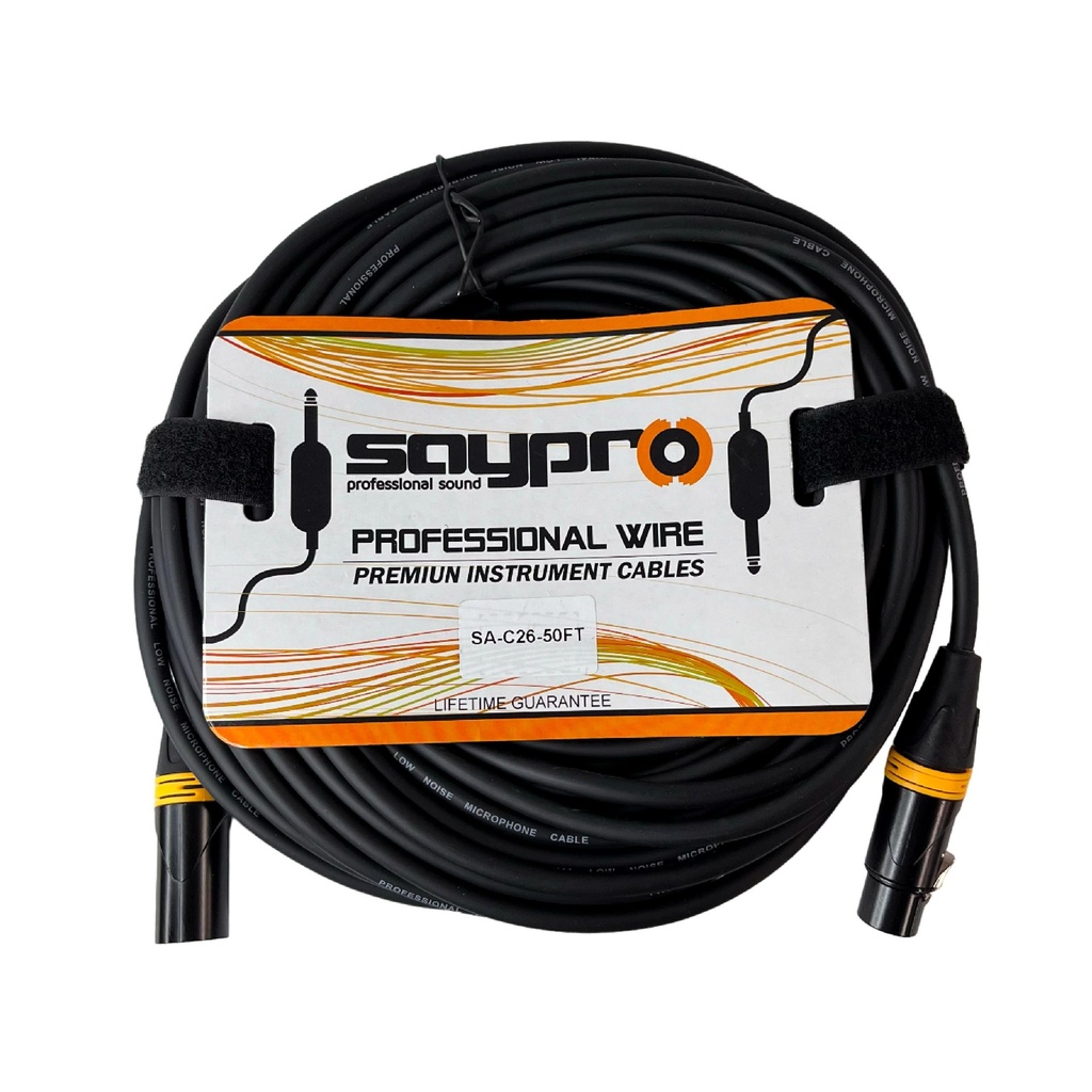SAYPRO SA-C26-50FT Cable de Audio, Microfono o Corneta Amplificada  XLR 15MTS