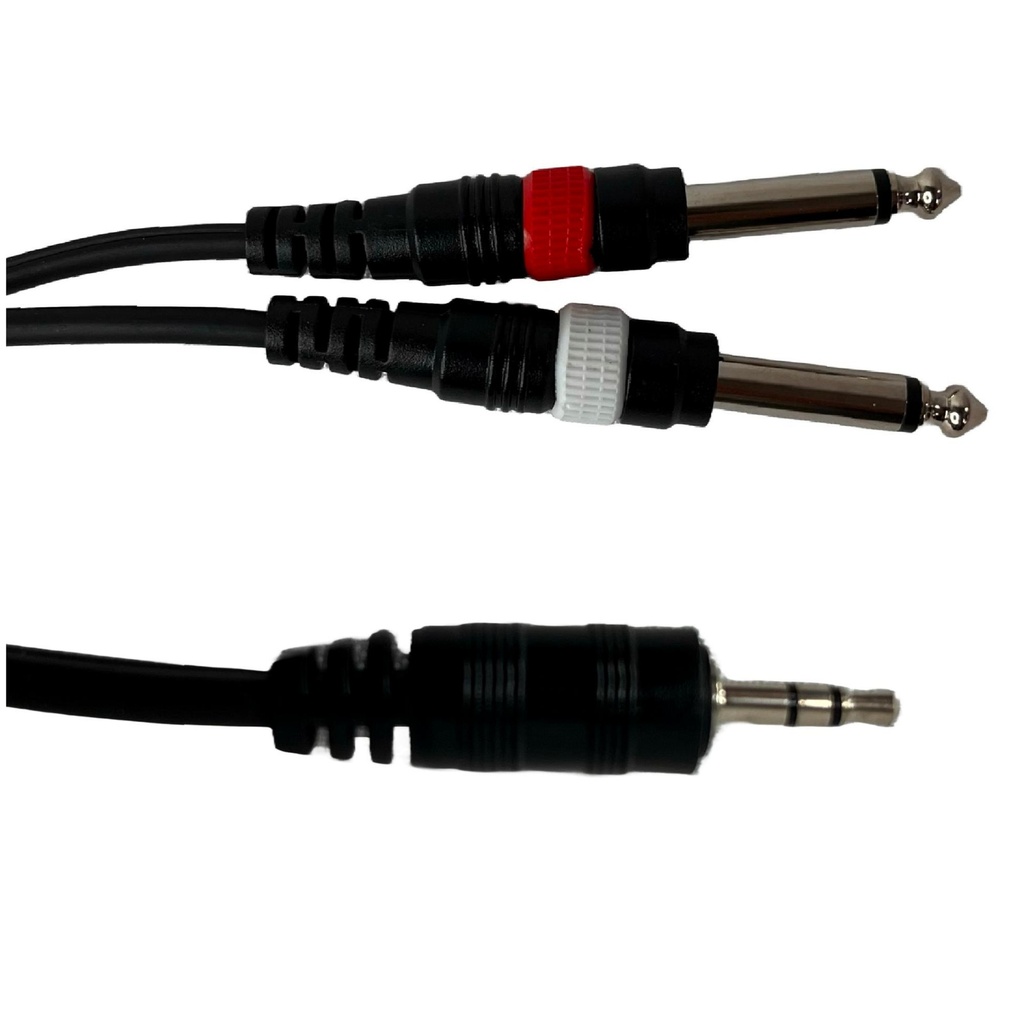 SAYPRO SA-C44-10FT Cable De Audio Plug Estéreo Mini a Doble Plug Mono Grande 3mt