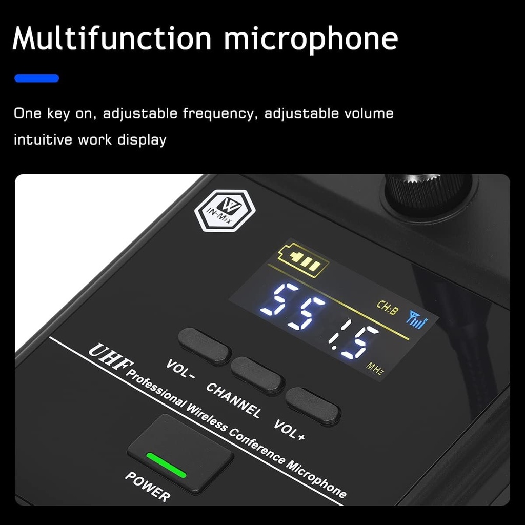 W IN-MIX UW140 MICROFONO INALAMBRICO DE CONFERENCIAS 4en1 UHF