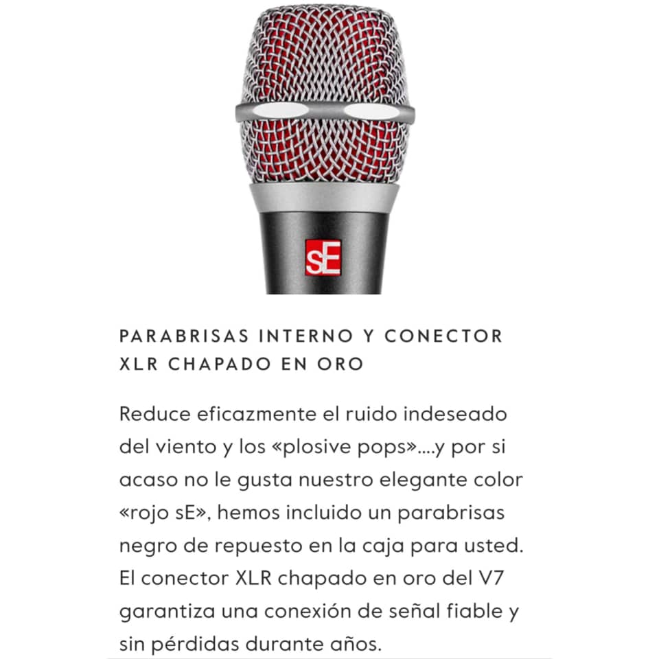 SE V7 Micrófono Vocal Profesional Super Cardioide