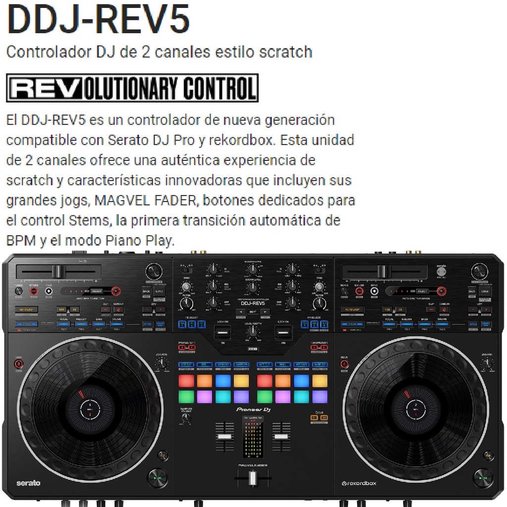 PIONEER DDJ-REV5 CONTROLADOR DJ PROFESIONAL SERATO