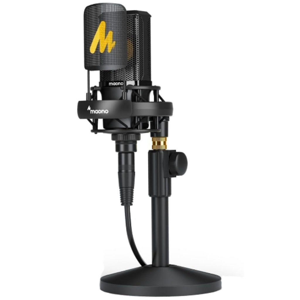 MAONO AU-PM500T SET Micrófono Estudio Grabación De Condensador XLR con Pedestal y Antipop