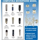 CLAMP CLIP DE SOPORTE TIPO ARAÑA PARA MICROFONO DE ESTUDIO DE ROSCA AJUSTABLE SUU-AT2020 MARCA SUUNTOK