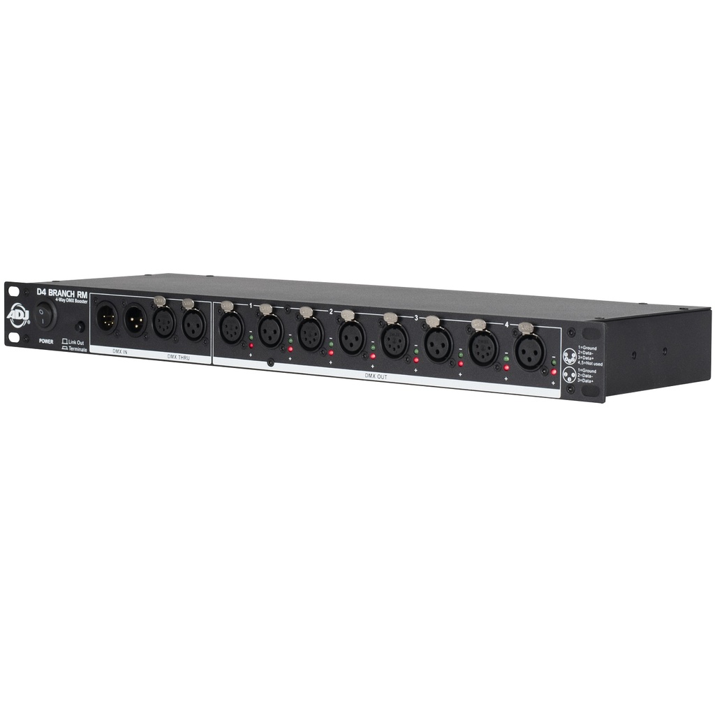 ADJ DISTRIBUIDOR / AMPLIFICADOR SEÑAL DMX 4 CANALES