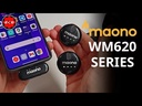 MAONO WM620 Micrófonos Inalámbricos por 1 receptor para teléfonos iPhone 15 y Android, podcasts, Gaming, Twitch, YouTube, Entrevistas