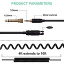 GENERICO Cable Reemplazo para Audífonos AKG K240 en espiral K141 K171 K175 K181 K241 K271 K275 K371 K702 K712 K775