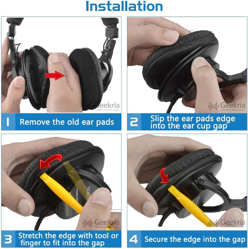 GENERICO Almohadillas y Diadema Reemplazo para Audífonos SONY MDR-7506 V6 V7