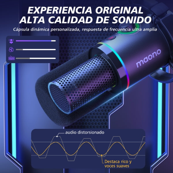 MAONO PD200X Micrófono De Estudio XLR / USB Dinámico alta calidad