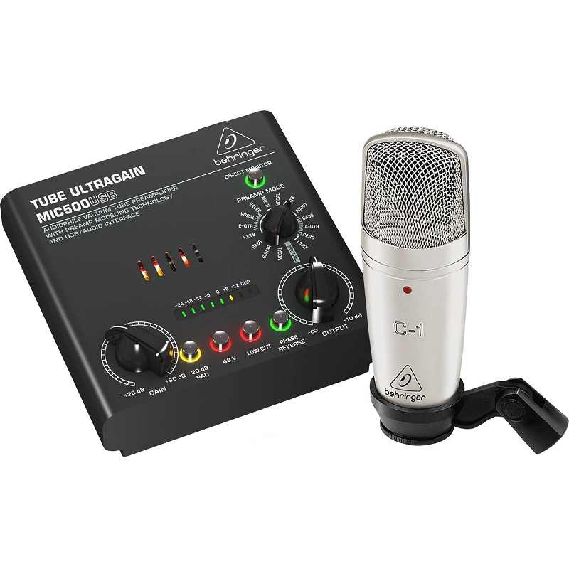 BEHRINGER VOICE STUDIO Micrófono C-1 MIC500USB Interface De Audio