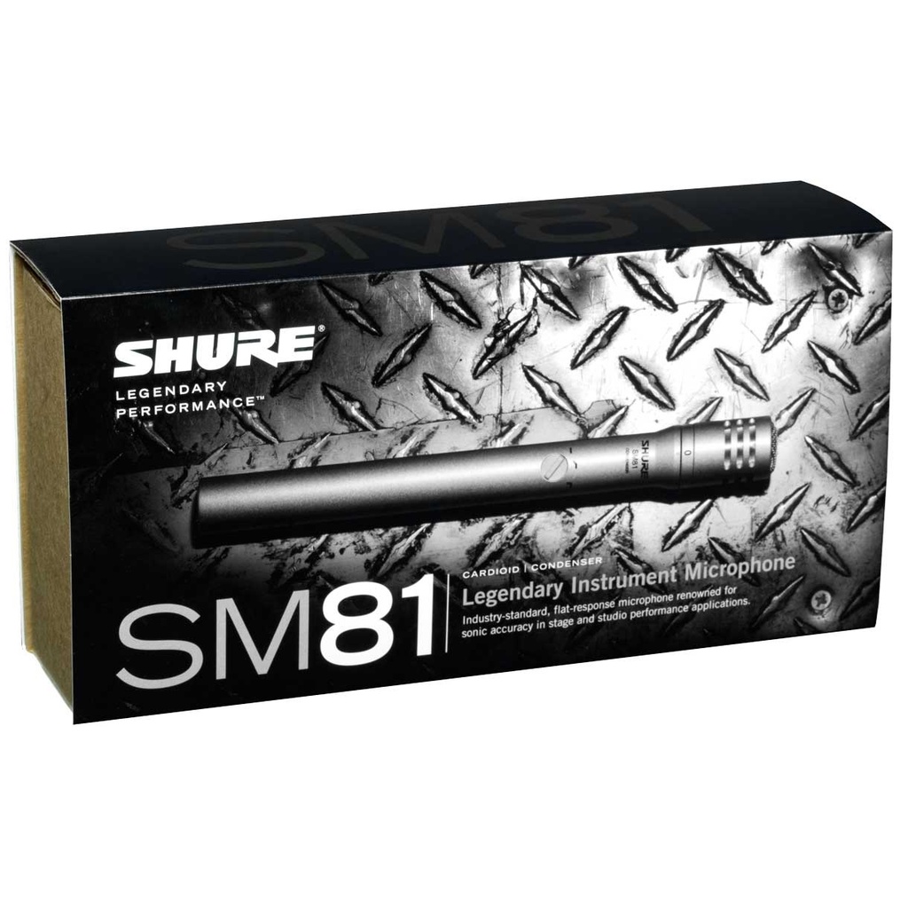 SHURE SM81 Micrófono Cardioide De Condensador Para Instrumentos Musicales