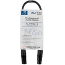 ACCU CABLE XLPRO-1 Cable de Micrófono XLR A XLR 0.30 MT