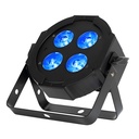 ADJ ELIMINATOR MEGA-FLAT-HEX-L-PAK4 DMX Par Led 4 x 20-Watt RGBLA+UV Combo De 4