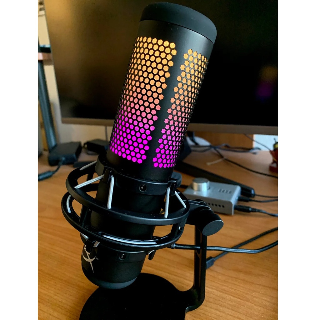 HyperX QuadCast-S Micrófono condensador USB RGB Gaming, podcasts, Twitch, YouTube, Discord