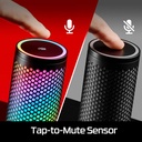 HyperX QuadCast-S Micrófono condensador USB RGB Gaming, podcasts, Twitch, YouTube, Discord