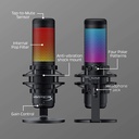 HyperX QuadCast-S Micrófono condensador USB RGB Gaming, podcasts, Twitch, YouTube, Discord