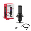 HyperX QuadCast-S Micrófono condensador USB RGB Gaming, podcasts, Twitch, YouTube, Discord