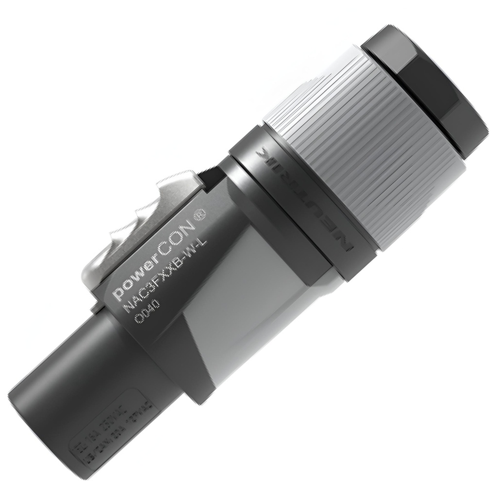 NEUTRIK NAC3FXXB-W-L POWERCON CORRIENTE 20A 250V AEREO GRIS Para De Cable De 10 a 18 mm