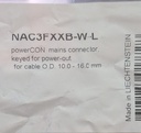 NEUTRIK NAC3FXXB-W-L POWERCON CORRIENTE 20A 250V AEREO GRIS Para De Cable De 10 a 18 mm