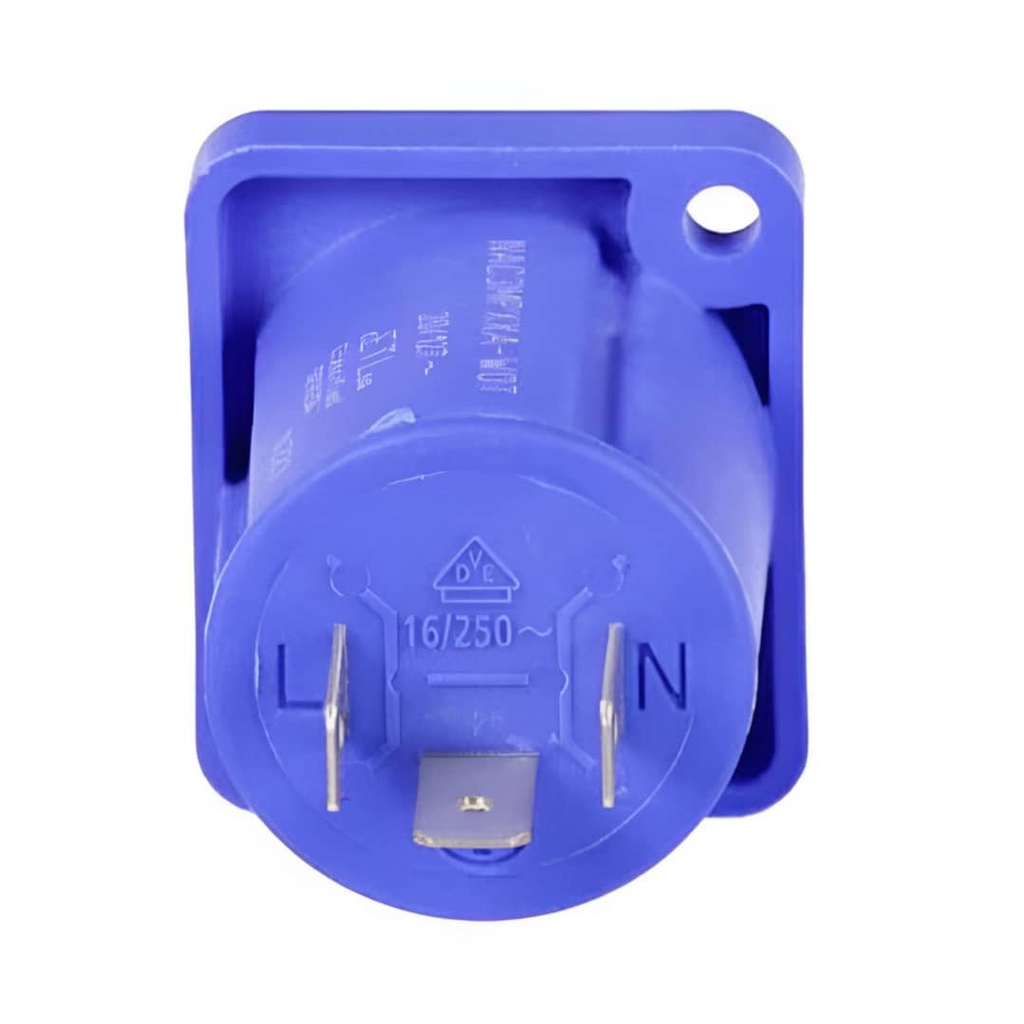 NEUTRIK NAC3MPXXA-WOT POWERCON CORRIENTE 20A 127V CHASIS AZUL