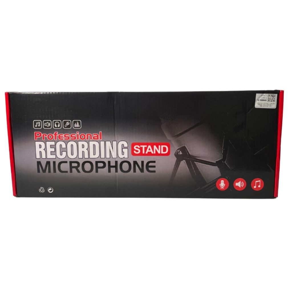 CHINO BM800 Micrófono Estudio Grabación De Condensador Con Paral Tipo Radio y Antipop