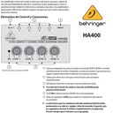 BEHRINGER AMPLIFICADOR DE AUDIFONOS 4CH