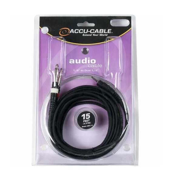 ACCU CABLE ACCU AUDIO AUXILIAR MINI PLUG ESTEREO A 2 PLUG MONO