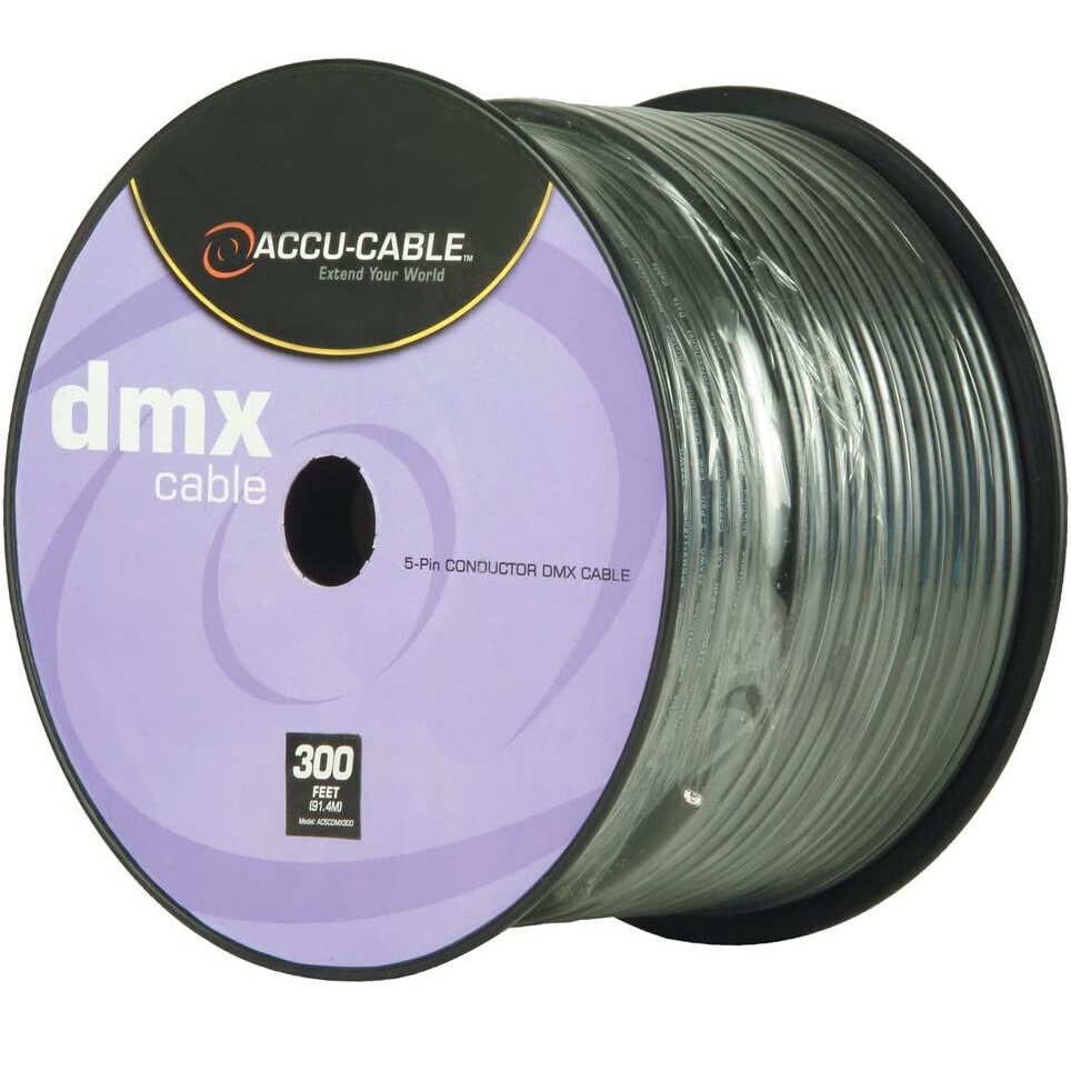 ACCU-CABLE AC5CDMX300 DMX 5 PINES ROLLO 90 MTS