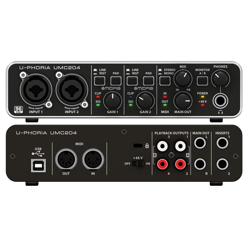 BEHRINGER U-PHORIA INTERFACE AUDIO 2X4 USB DSP