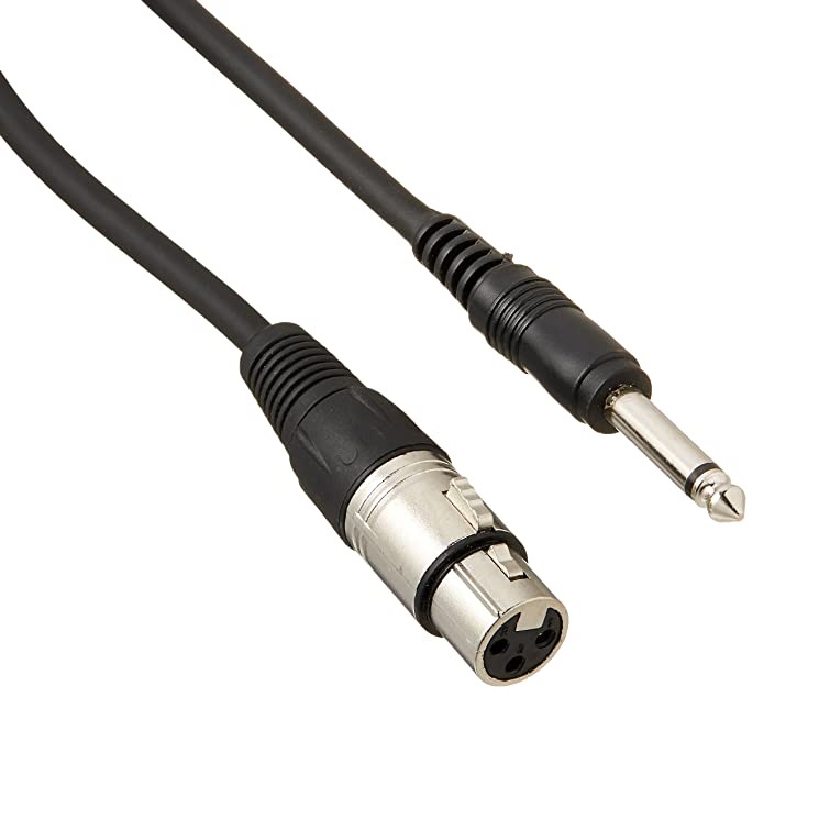 ACCU CABLE AMC12 Cable de Micrófono XLR Hembra a PLUG Mono 3.6 MTS