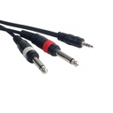 ACCU CABLE MP4-15 Cable de Audio PLUG Mini Estereo a Doble PLUG Grande Mono