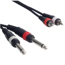 ACCU CABLE RC4-6 Cable de Audio Dos RCA Plug a Dos TS Plug Mono 1.80 mts