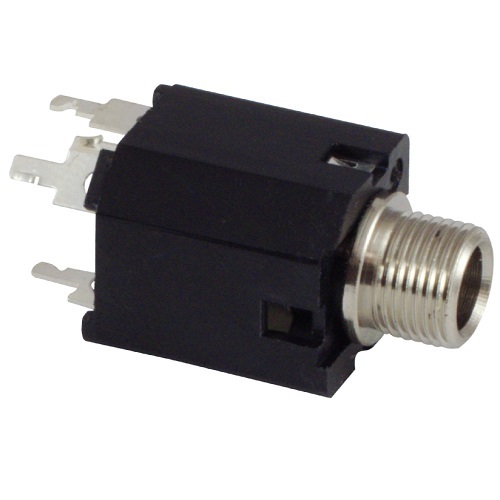 CONECTOR JACK 1/4 6.35MM ESTEREO CHASIS CON DOBLE SWICHT