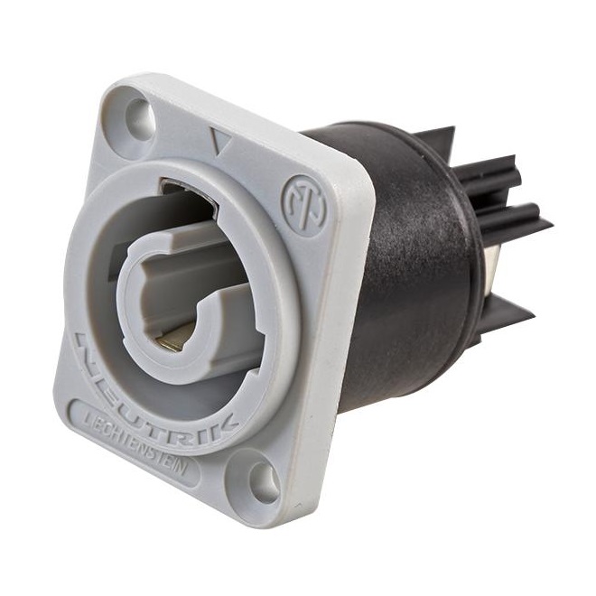 NEUTRIK NAC3MPB CONECTOR POWERCON CORRIENTE 20A 250V CHASIS BLANCO