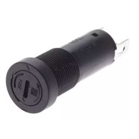 REPUESTO FUSIBLERA PORTAFUSIBLE FBS 10A A 250V 2.5W TAMAÑO AMERICANO MARCA ELATION 20-002-0022 MIDE 13MM X44MM
