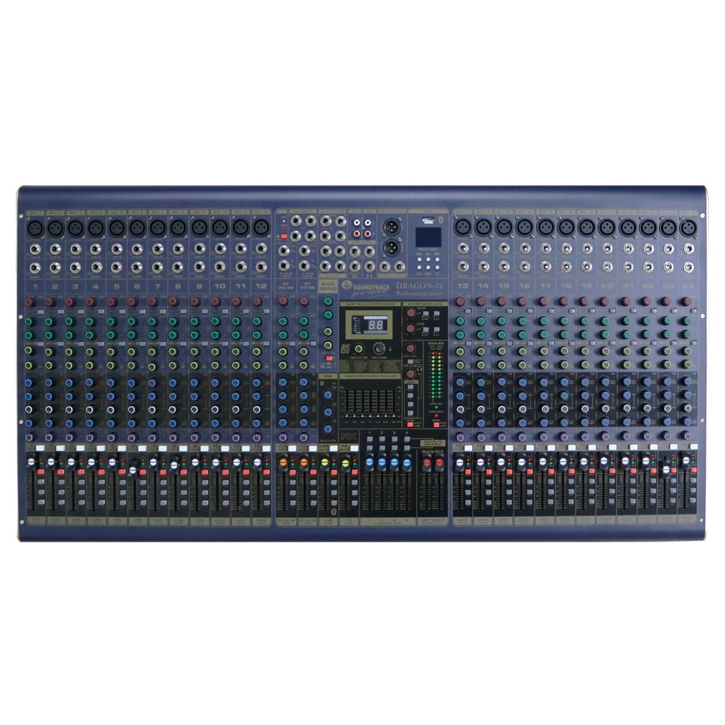SOUNDTRACK DRAGON-32 Consola 32 Entradas, Bluetooth, USB, MP3