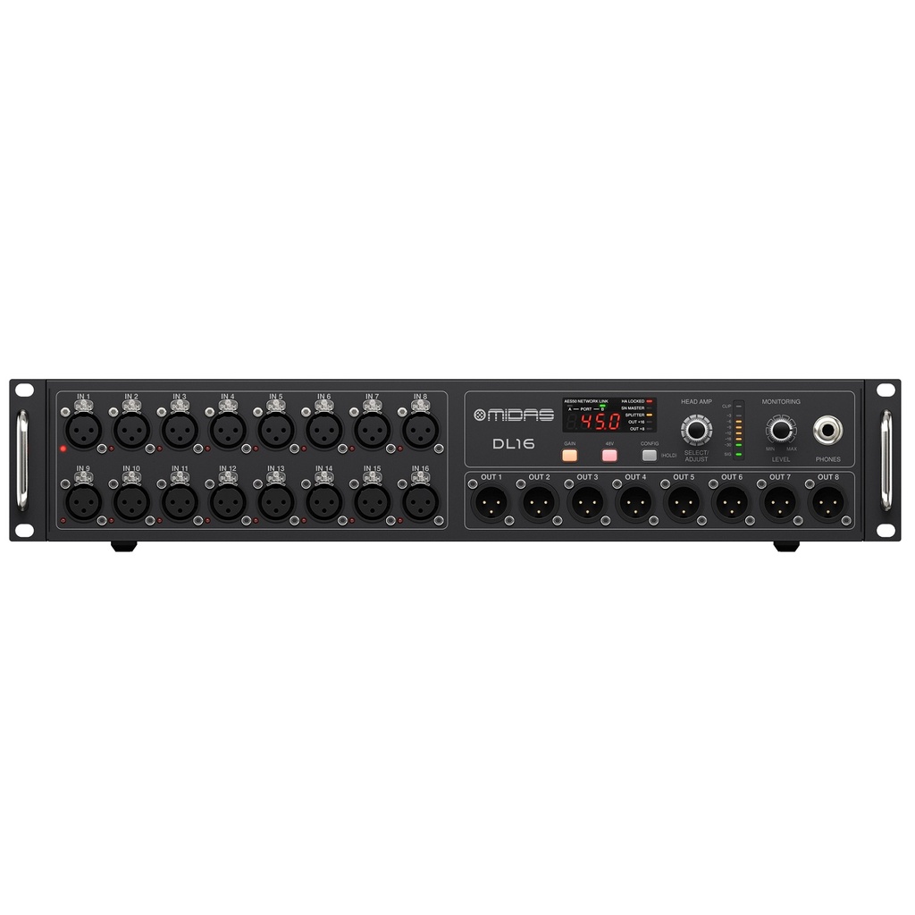 MIDAS Stage Box PARA M32R de 16-pre de micrófono y 8 salidas, interfaces a ULTRANET y ADAT