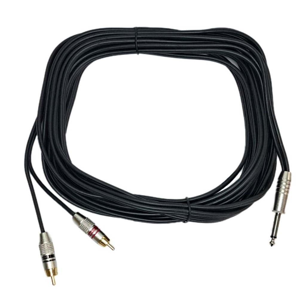 SAYPRO SA-C58-25FT Cable De Audio Plug Mono Grande a Doble Plug RCA 7.50 mts